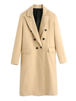 Frauen Wintermantel Trenchcoat Turndown Kragenmantel