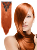 Frauenhaarverlängerung Orange geschichtet gerade lange Haare Scheibe