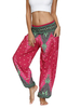 Frauenhose mit erhöhter Taille bedruckte Hose mit lockerem Bein