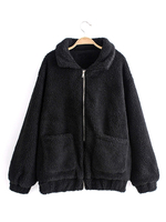 Frauenjacke Umdrehungskragen Polyester