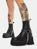 Frauenketten Rund-TOE PU-Leder-Knöchelstiefel in