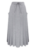 Frauenrock Grauer Kordelzug Baumwolle Mittlere Wadenlänge Kordelzug Herbst und Winter Casual Bottoms