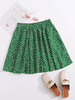 Frauenrock Grüne Blumen Blumendruck Polyester Kurze Sommerhosen