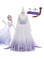 Frozen 2 Elsa Kleid Cosplay Kostüm für Kinder mit Cosplay Requisiten