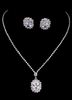 Funkelndes Strass Schmuck Set für Braut in Silbern mit Outfit