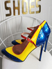 Gelbe High Heels für Frauen Slip-On Spitze Zehen Stiletto Heel Mode Plus Size Sexy Mary Jane Heels