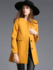 Gelber Trenchcoat Langarm Gelber Wintermantel für Damen