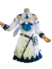 Genshin Impact Barbara Cosplay Kostüm Warmweiß Polyester Hut Schärpe Kleid Cosplay Kostüm Set
