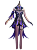 Genshin Impact Fischl Cosplay Kostüm Polyester Bowknot Augenklappe Kleid Strumpf Kostüm Set