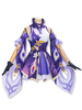 Genshin Impact Keqing Cosplay Kostüm Milch Seide Satin Stoff Kleid Spiel Cosplay Kostüm