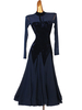 Gesellschaftstanz Kostüme Ink Blau Frauen Lycra Spandex Kleid-Tanzen Wear