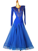 Gesellschaftstanz Kostüme Königsblau Damen Lycra Spandex Kleid Tanzkleidung