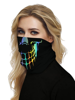 Gesicht Bandana Nahtlose Gesichtsmaske Mundabdeckung Schädel 3D Print Tube Kopfbedeckung