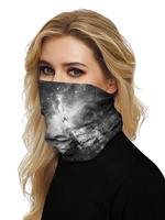 Gesichtsmaske Bandana Nahtlose Mundabdeckung Universum 3D Print Tube Headwear