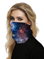 Gesichtsmaske Mundabdeckung Bandanas Seamless Universe 3D Print Tube Kopfbedeckung