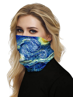 Gesichtsmaske Mundschutz Bandanas Die sternenklare Nacht Nahtlose Gesichtsschalabdeckung Maske