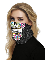 Gesichtsmaske Winddichter Schal Sonnenschutz Sugar Skull Breathable Bandana