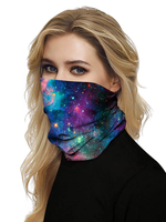 Gesichtsmaske Winddichter Schal Sonnenschutz Universe Print Atmungsaktives Bandana