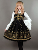 Glamourös Lolita Kleid Samt mit Trägern und Schleife im königlichen Stil