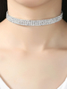 Glitter Choker Halskette Silber Strass Halskette Weihnachtsfeier Schmuck