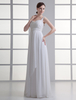Günstiges Brautkleid aus Chiffon mit Herz-Ausschnitt in Elfenbeinfarbe