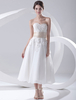 Günstiges Brautkleid aus Chiffon mit Herz-Ausschnitt in Weiß