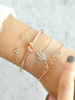 Gold Charm Armband Setzt Strass Party Armband für Frauen
