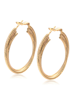 Gold Chunky Creolen Frauen Statement Ohrringe