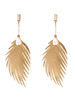 Gold Feather Ohrringe Perle baumeln Ohrringe Anweisung Ohrringe