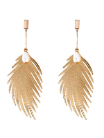 Gold Feather Ohrringe Perle baumeln Ohrringe Anweisung Ohrringe