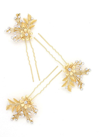 Gold Hair Pin Braut Hochzeit Strass Kopfbedeckungen Tiara (9 X 4;5 Cm)
