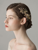 Gold Hochzeit Kopfschmuck Strass Perlen Haarspange Braut Haarschmuck