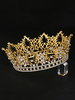 Gold Hochzeit Krone Prinzessin Tiara Braut Kopfschmuck Strass Royal Hair Accessories