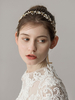 Gold Hochzeit Stirnband Strass Blume Kopfschmuck Ribbon Braut Haarschmuck