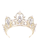 Gold Hochzeit Tiara Strass Braut Haarschmuck