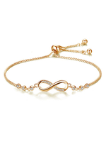 Gold Infinity Armband Strass Frauen Schmuck Geschenk für Sie