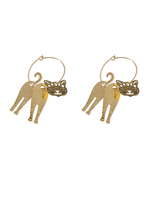 Gold Katzenohrringe aushöhlen Frauenschmuck