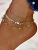 Gold Knöchel Armband Layered Beach Strand Fußkettchen Frauen Schmuck