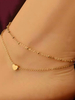 Gold-Knöchel-Armbänder Schatz-Fuß-Ketten Frauen abgestufte Beach Strand-Fußkettchen