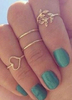 Gold Metall lässig Knuckle Ring für Frauen