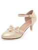 Gold PU wies Toe High Heels für Frau