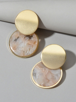Gold Statement Ohrringe rundes Geschenk für sie