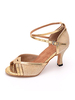 Gold Tanzschuhe Glitter Ballroom Dance Schuhe Peep Toe Criss Cross Latin Tanzschuhe