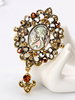 Gold Vintage Broschen Hochzeit Braut Strass Frauen Schmuck