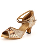 Gold weiche Sohle offen Glitter Ballsaal Spitzenschuhe