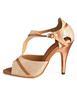 Goldene Damen Tanzschuhe mit Peeptoe-Vorderteilen und Schnallen
