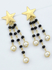 Goldene Ohrringe White Star Pearl Chic Imitation Perle durchbohrten Schmuck für Frauen