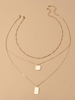 Goldkette Halsketten geschichteten Anhänger Halskette
