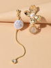 Goldohrringe Asymmetrischer Damenschmuck