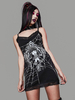 Gothic Kleid Schwarze Spitze Hip Hop Polyester Bodycon Cami Kleid Midikleid